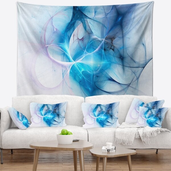 Designart 'Blue Nebula Star' Abstract Wall Tapestry