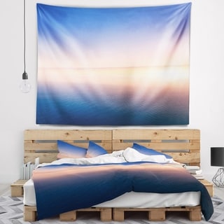 Designart 'clear Blue Sky Above Clouds' Oversized Beach Wall Tapestry 