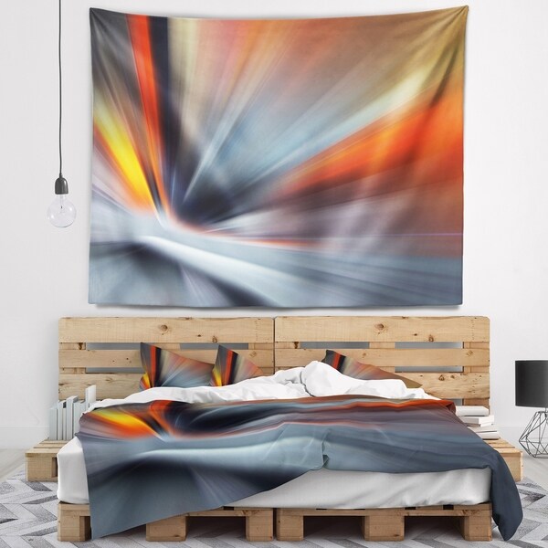 Designart 'Rays of Speed Large Lines' Abstract Wall Tapestry