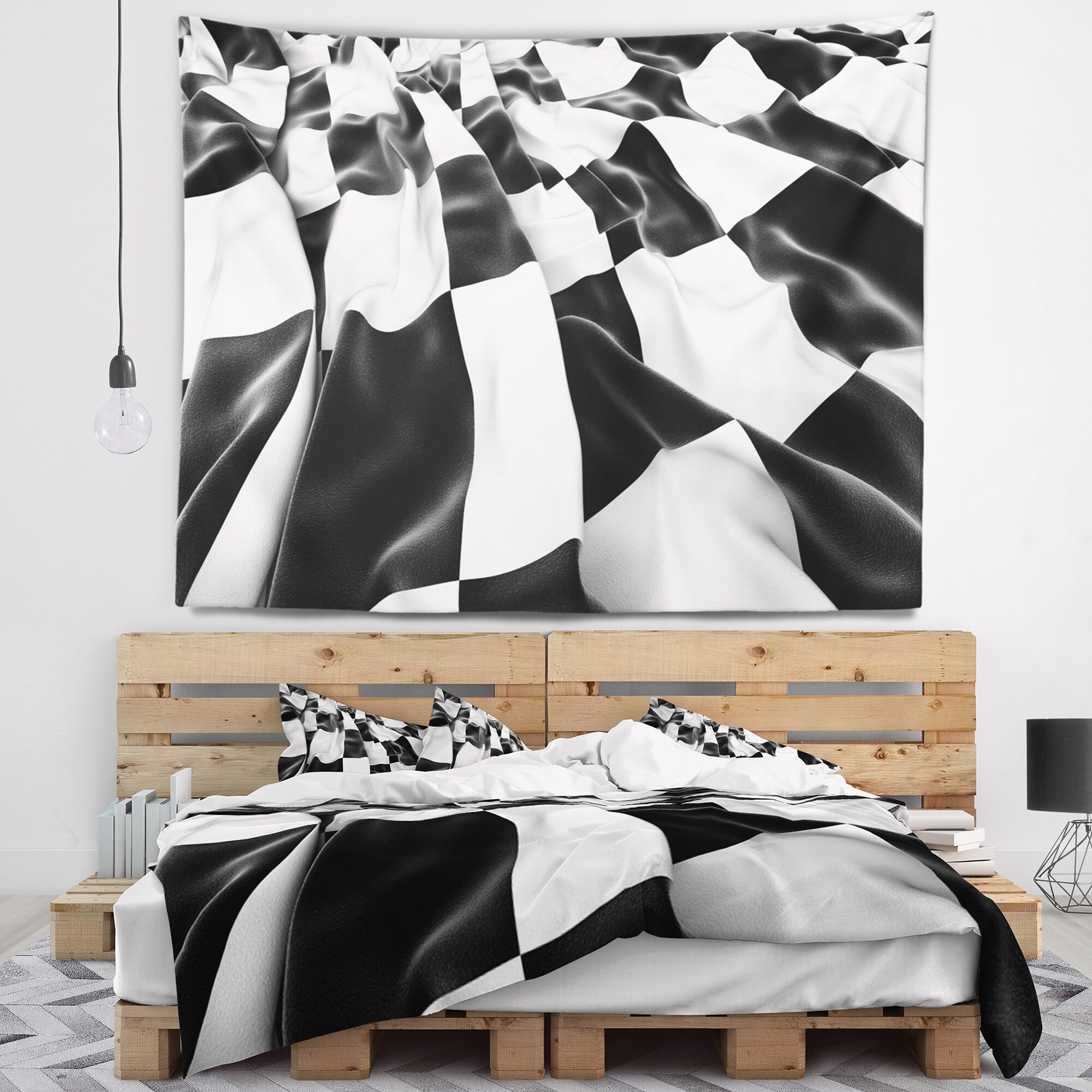 Checkered flag crib outlet bedding