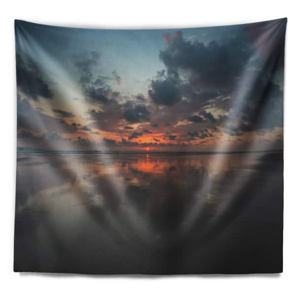 Designart Matapalo In Costa Rica Beach Sunset Seascape Wall Tapestry Overstock 20922003
