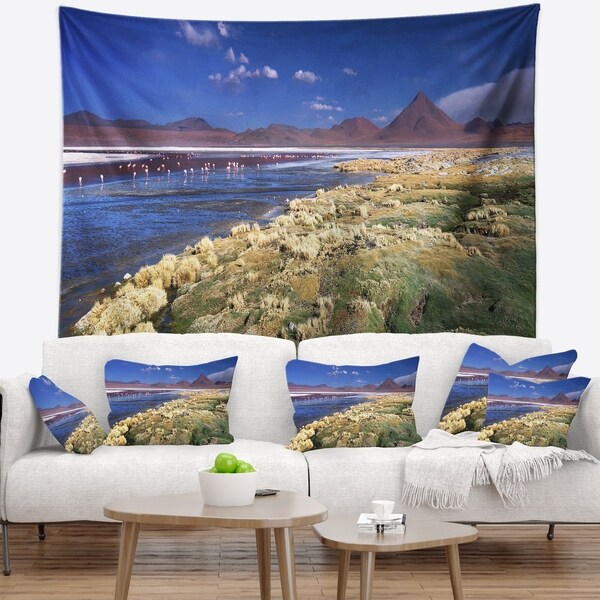 Created On Lightweight Polyester Fabric x 32 in Designart TAP12241-39-32  Huge Rhino with Antelopes Seashore Blanket Décor Art for Home and Office Wall Tapestry Medium 39 in