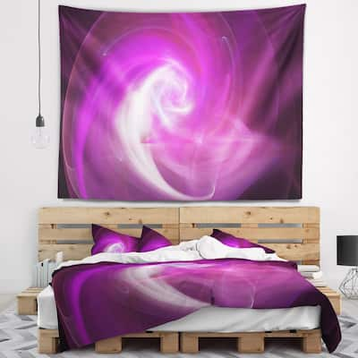 Designart 'Pink Fractal Abstract Illustration' Abstract Wall Tapestry