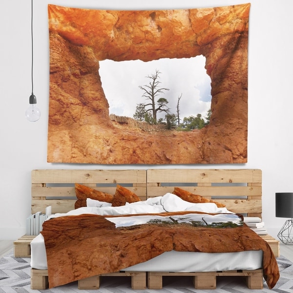 Designart 'Sky through Red Canyon Window' Contemporary Landscape Wall Tapestry
