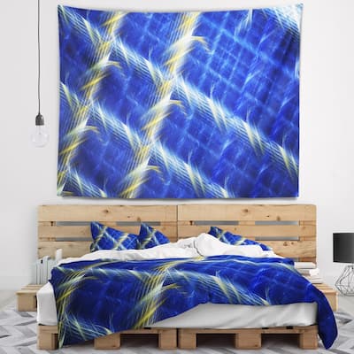 Designart 'Blue Abstract Metal Grill' Abstract Wall Tapestry