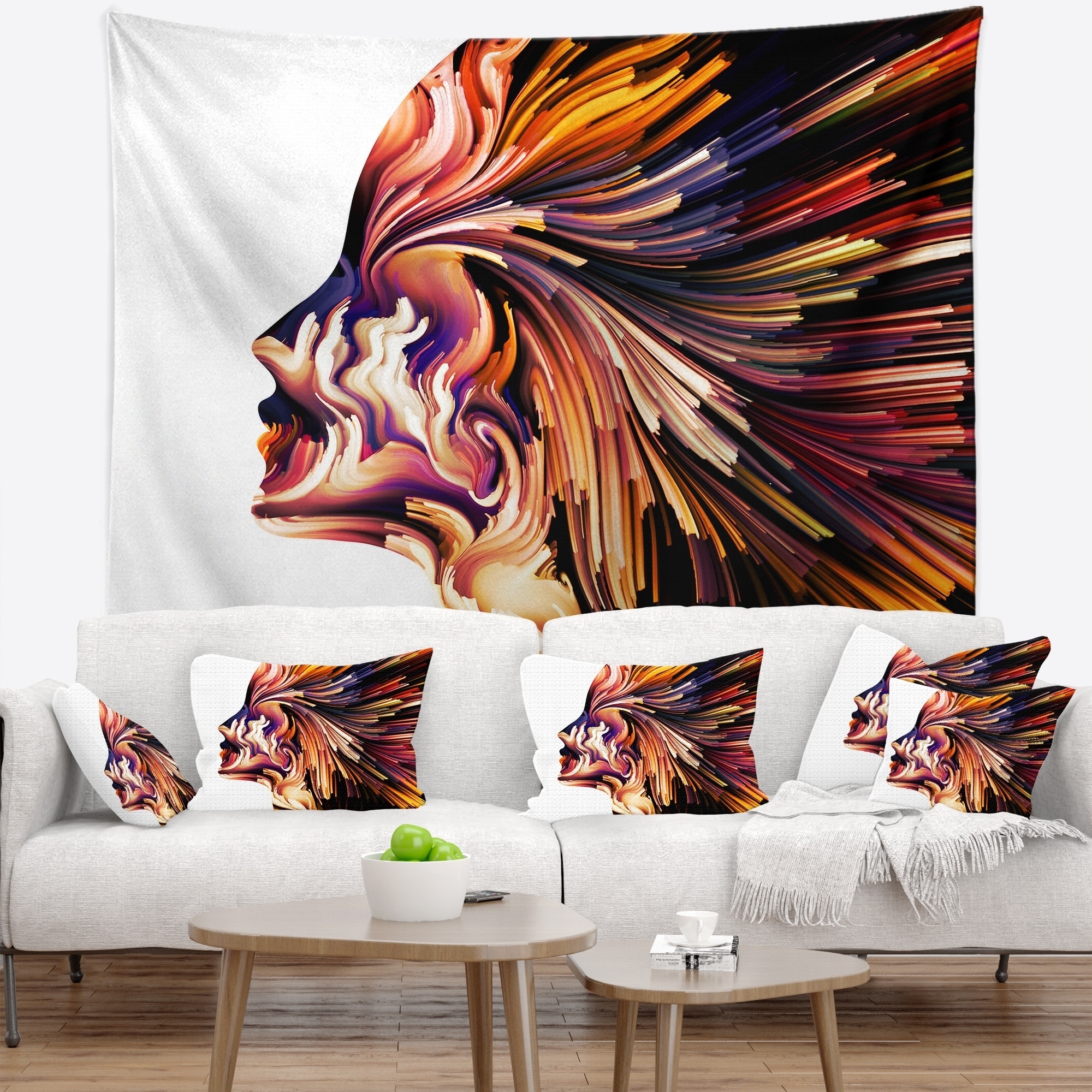 Designart 'Colors of Imagination' Contemporary Wall Tapestry