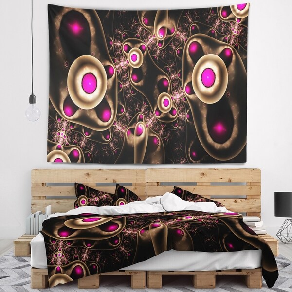 Designart 'Purple 3D Surreal Abstract Design' Abstract Wall Tapestry