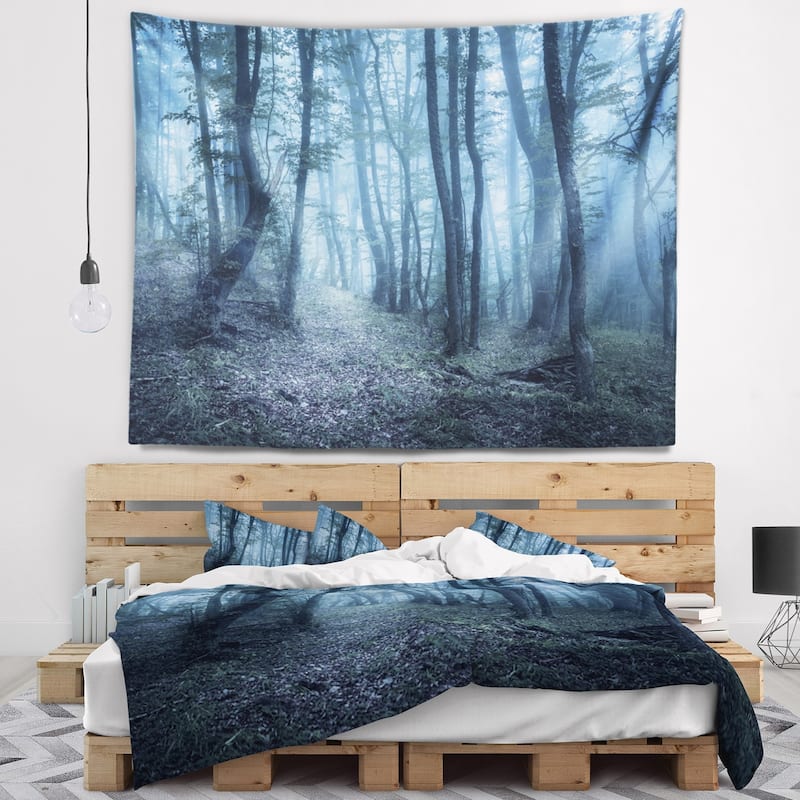 Designart 'spring Foggy Forest Trees' Landscape Photography Wall 