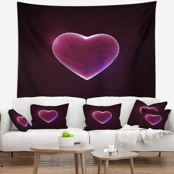 Designart 'Happy Valentine's Day' Contemporary Wall Tapestry - Bed Bath &  Beyond - 20922580