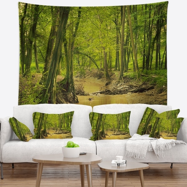 Green discount forest tapestry