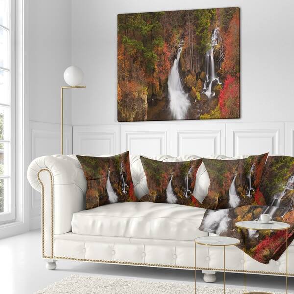 Designart Ryuzu Falls Near Nikko Japan Landscape Fleece Throw Blanket On Sale Overstock 20922763 71 In X 59 In