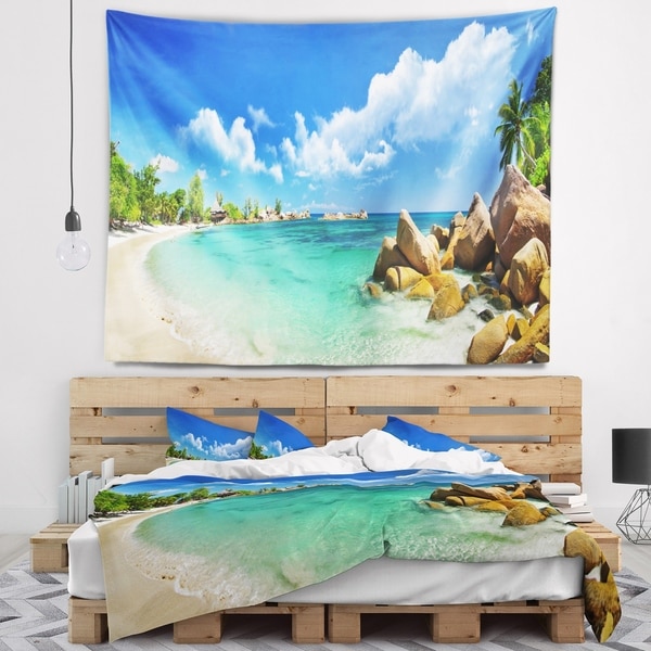 Designart 'Seychelles Islands Panorama' Landscape Photography Wall Tapestry