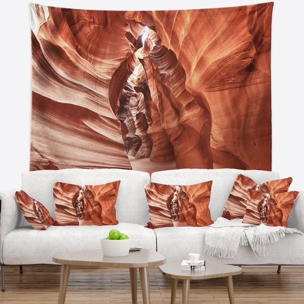 Designart 'Antelope Canyon High Structures' Landscape Photography Wall Tapestry