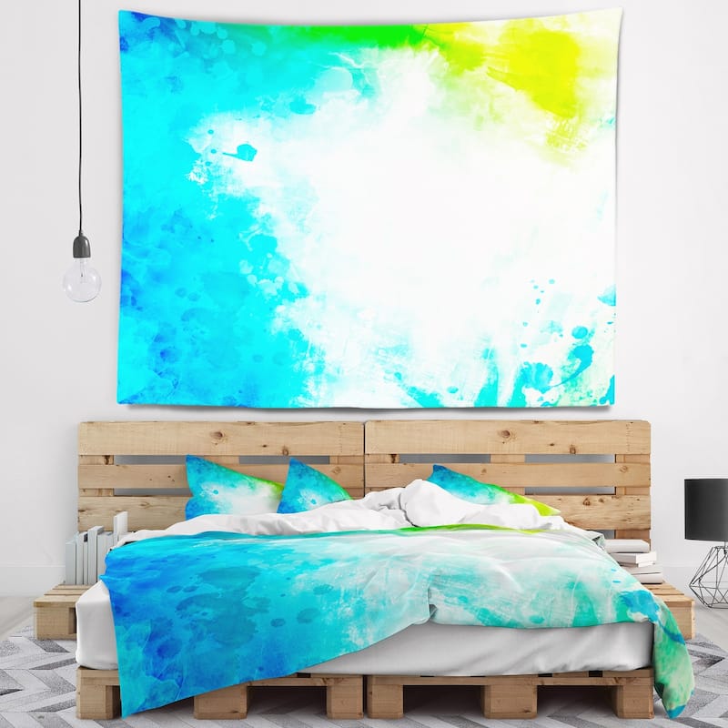 Designart 'Abstract Watercolor Art' Abstract Wall Tapestry - 60 in. x 50 in.