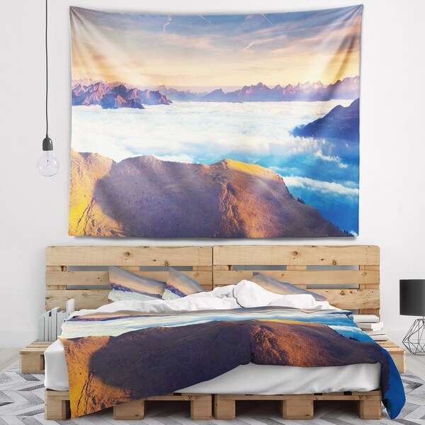 Designart 'Val Gardena Valley Panorama' Seashore Wall Tapestry