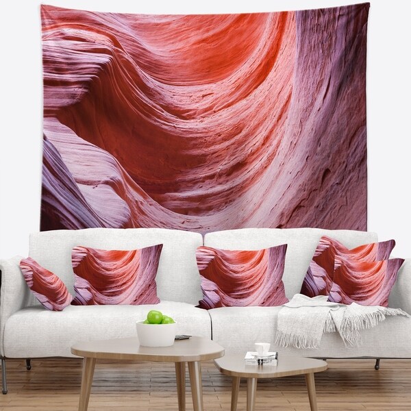 Designart 'Antelope Canyon Purple Wall' Landscape Photography Wall Tapestry