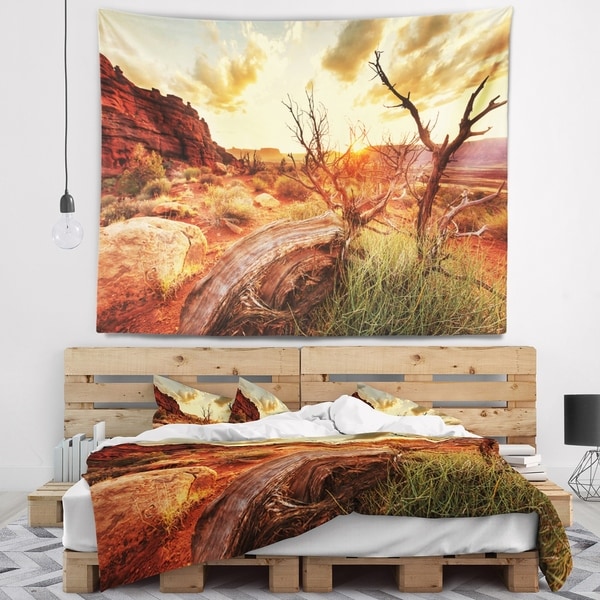 Designart 'Colorful Fall American Prairie' Landscape Wall Tapestry
