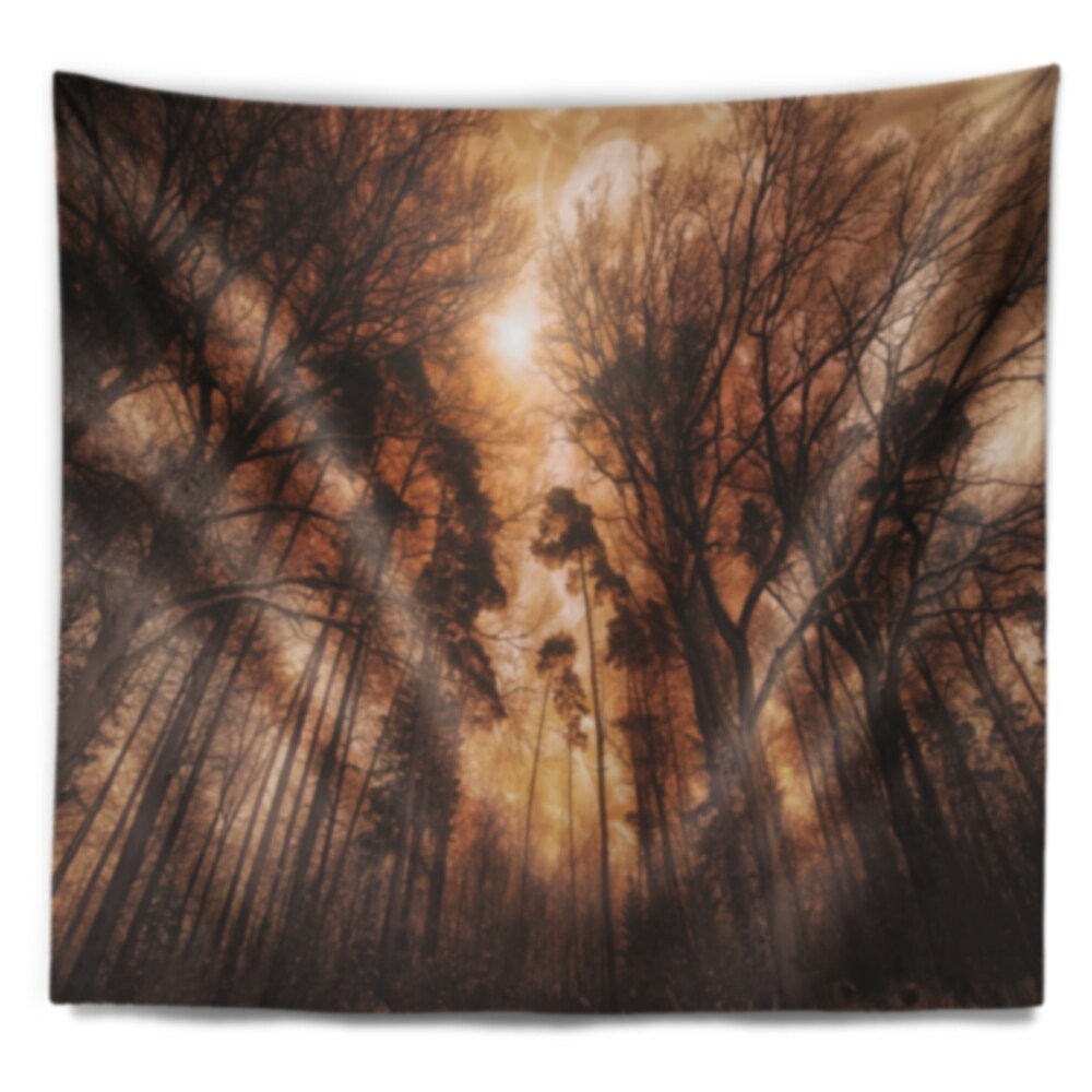 Shop Designart Picturesque Autumn Forest Landscape Photography Wall Tapestry On Sale Free Shipping Today Overstock 20923060