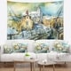 Designart 'City of Churches Watercolor' Cityscape Painting Wall ...