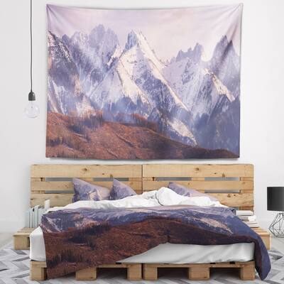 Designart 'Snowy Tatra Mountains in Spring' Landscape Wall Tapestry