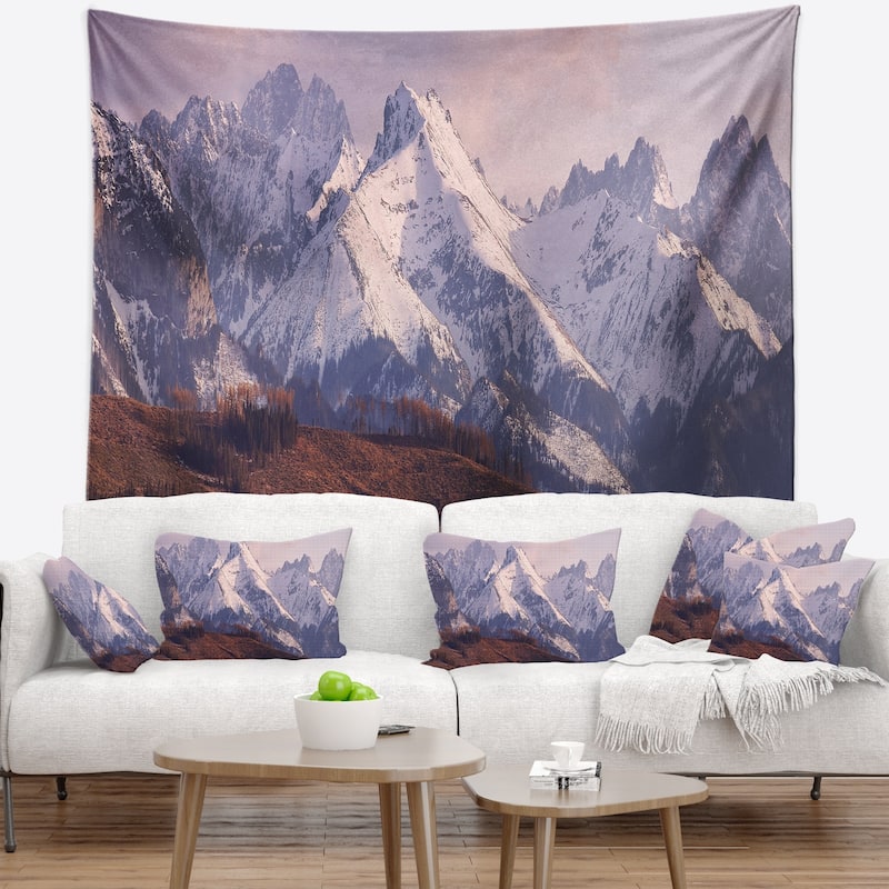Designart 'Snowy Tatra Mountains in Spring' Landscape Wall Tapestry