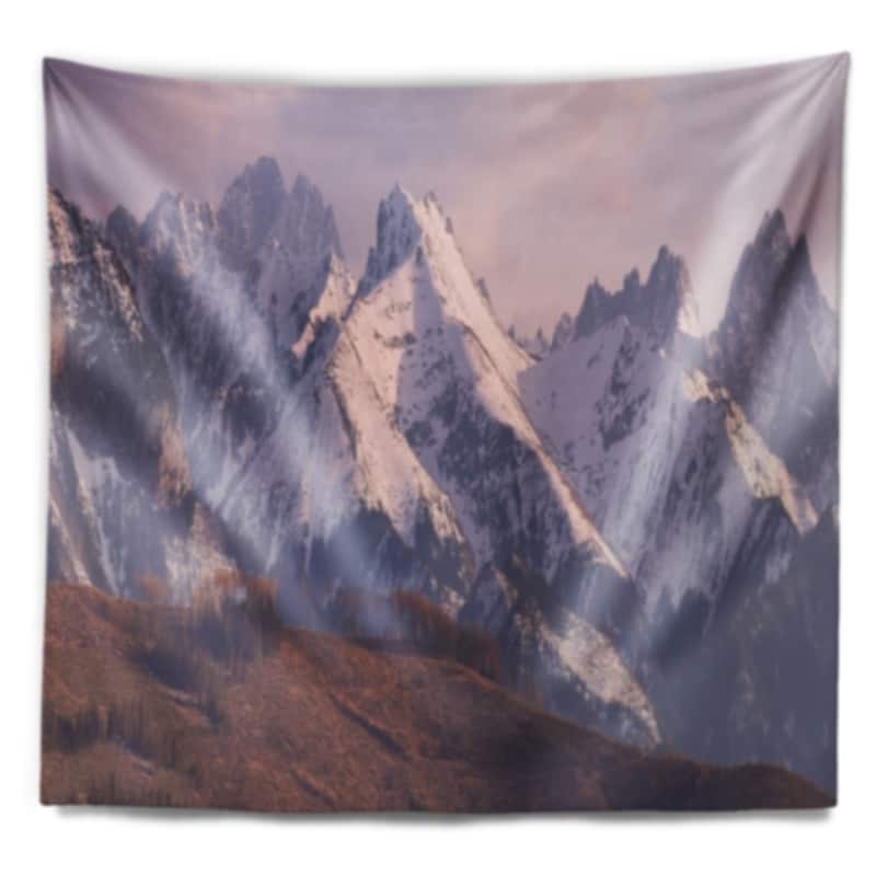 Designart 'Snowy Tatra Mountains in Spring' Landscape Wall Tapestry