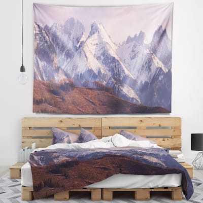Designart 'Snowy Tatra Mountains in Spring' Landscape Wall Tapestry