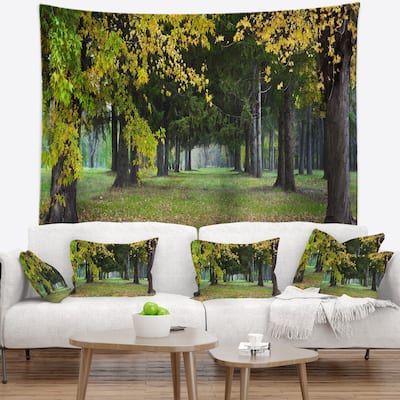 Designart 'Green Park in Autumn' Landscape Photography Wall Tapestry