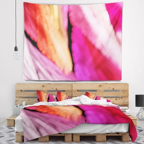 Designart 'Red Vibrant Brushstrokes' Abstract Wall Tapestry