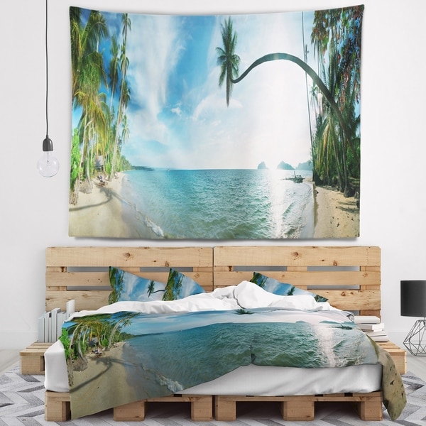 Designart 'Tropical Beach Panorama' Photography Wall Tapestry