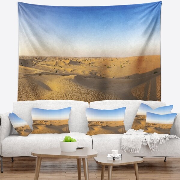 Designart 'Sand Dunes Desert in Dubai' Landscape Wall Tapestry
