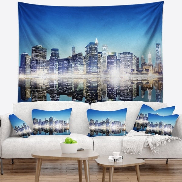 Designart 'Skyscraper on New York City' Cityscape Wall Tapestry