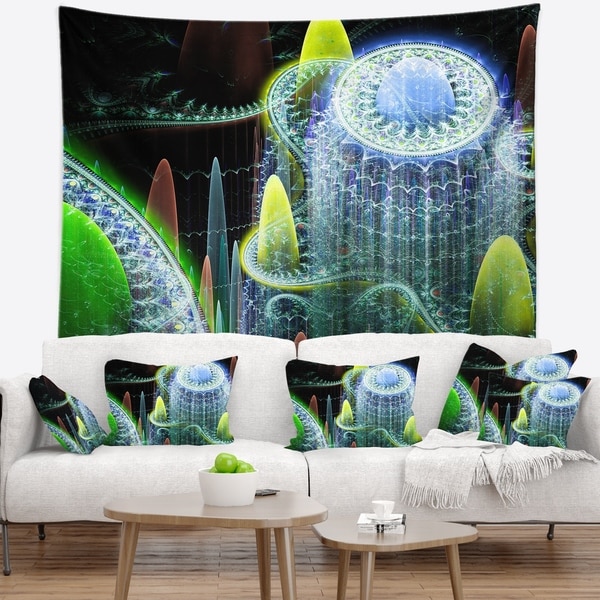 Designart 'World of Infinite Fractal Universe' Abstract Wall Tapestry