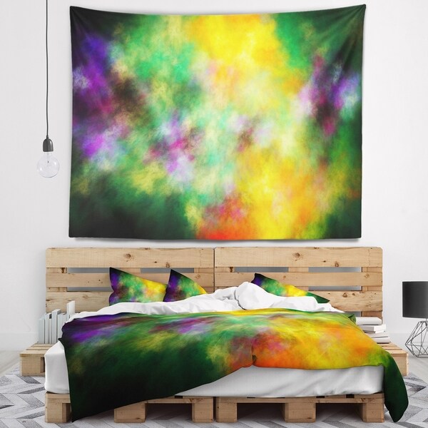 Designart 'Colorful Sky with Blur Stars' Abstract Wall Tapestry