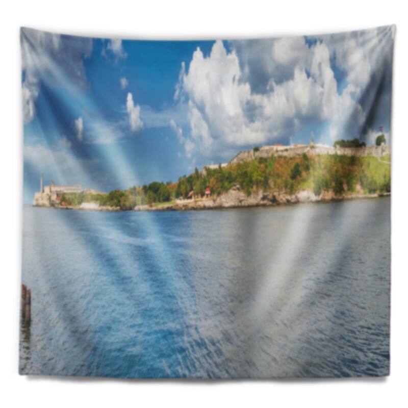 Designart 'The Bay of Havana Panorama' Seascape Wall Tapestry Bed Bath & Beyond 20923479