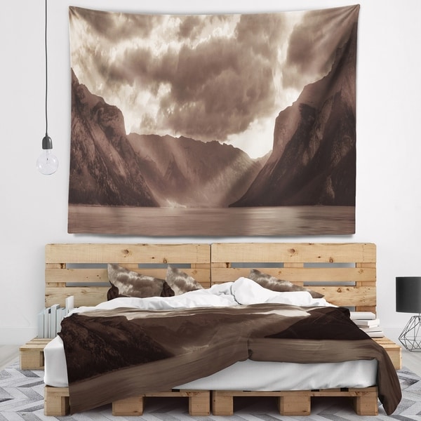 Designart 'Banff National Park Panoramic View' Landscape Wall Tapestry