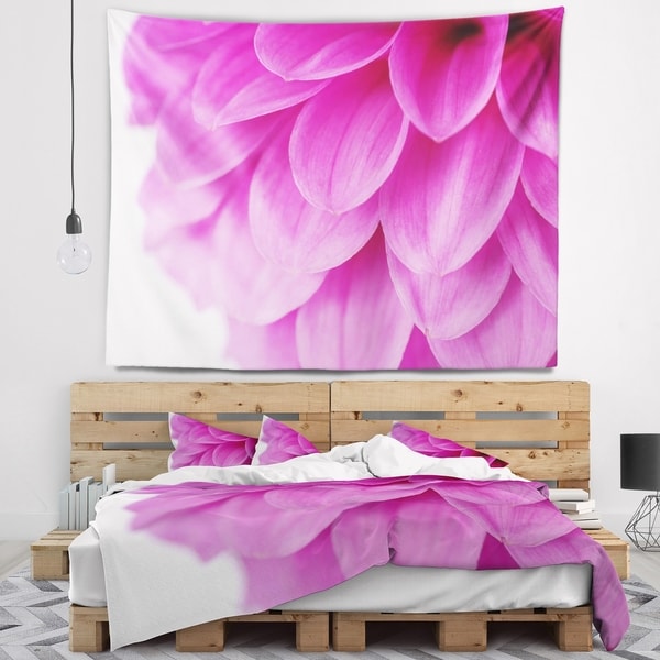 Designart 'Soft Purple Abstract Flower Petals' Floral Wall Tapestry