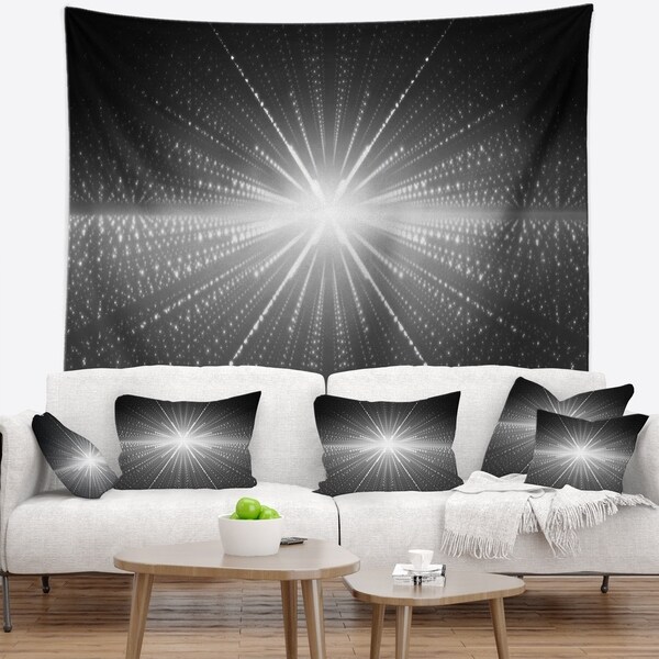 Designart 'Glowing Star in Cosmic Galaxy' Abstract Wall Tapestry