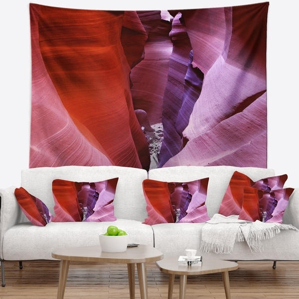 Designart 'Purple Antelope Canyon View' Landscape Photography Wall Tapestry
