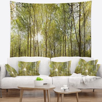 Designart 'Green Forest Panoramic View' Landscape Photography Wall Tapestry