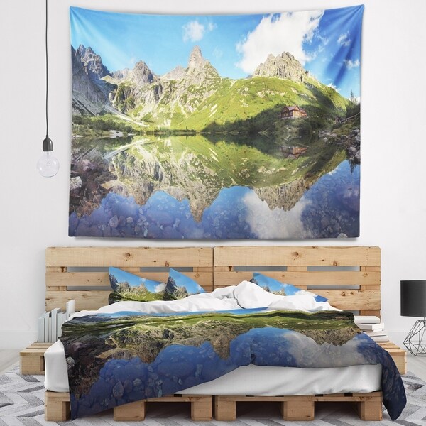 Designart 'Green Lake in Tatra Mountain' Landscape Photo Wall Tapestry