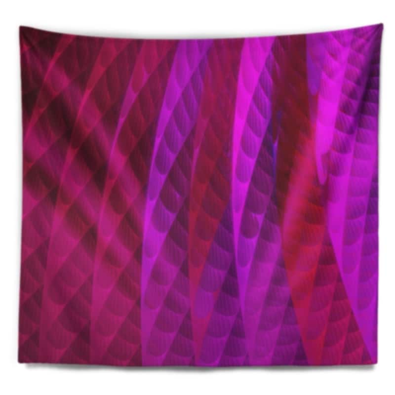 Designart 'Layered Pink Psychedelic Design' Abstract Wall Tapestry ...