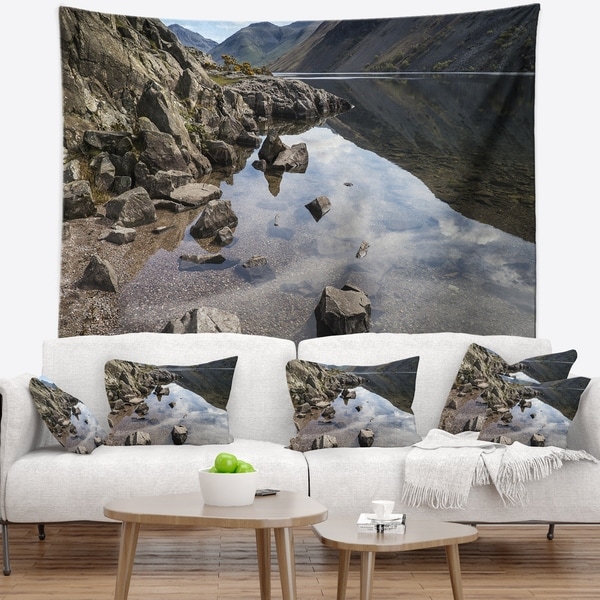 Designart 'Stunning Wast Water Reflection' Landscape Wall Tapestry