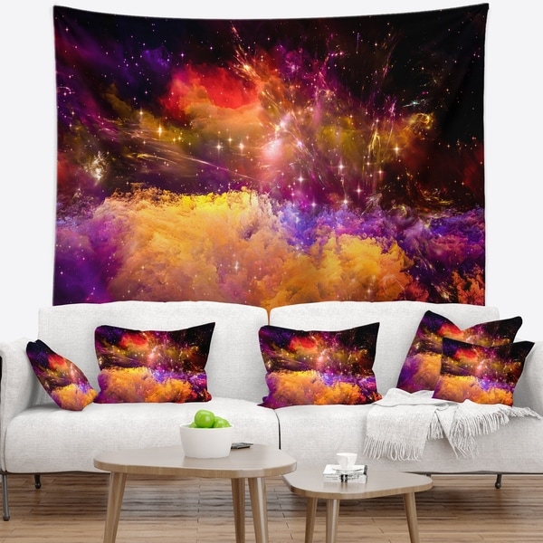 Designart 'Universe Fractal Burst' Abstract Wall Tapestry
