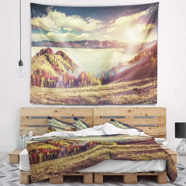 Designart 'Autumn Panorama of Mountains' Photography Wall Tapestry