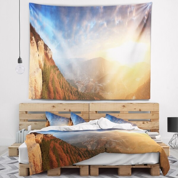 Designart 'Cave City Eski Kermen' Landscape Photography Wall Tapestry