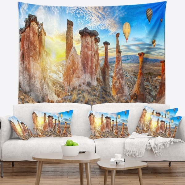 Designart 'Mushrooms' Landscape Photography Wall Tapestry
