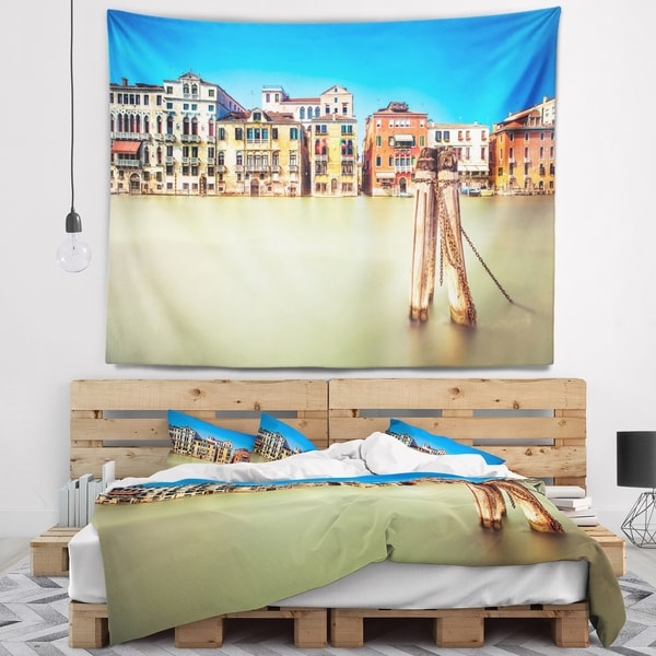 Designart 'Traditional Buildings of Venice' Landscape Wall Tapestry