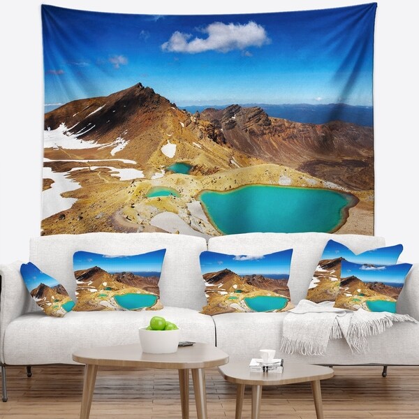 Designart 'New Zealand Emerald Lakes' Photography Wall Tapestry