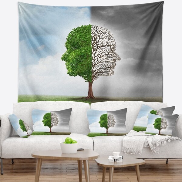 Designart 'Human Emotion' Contemporary Wall Tapestry